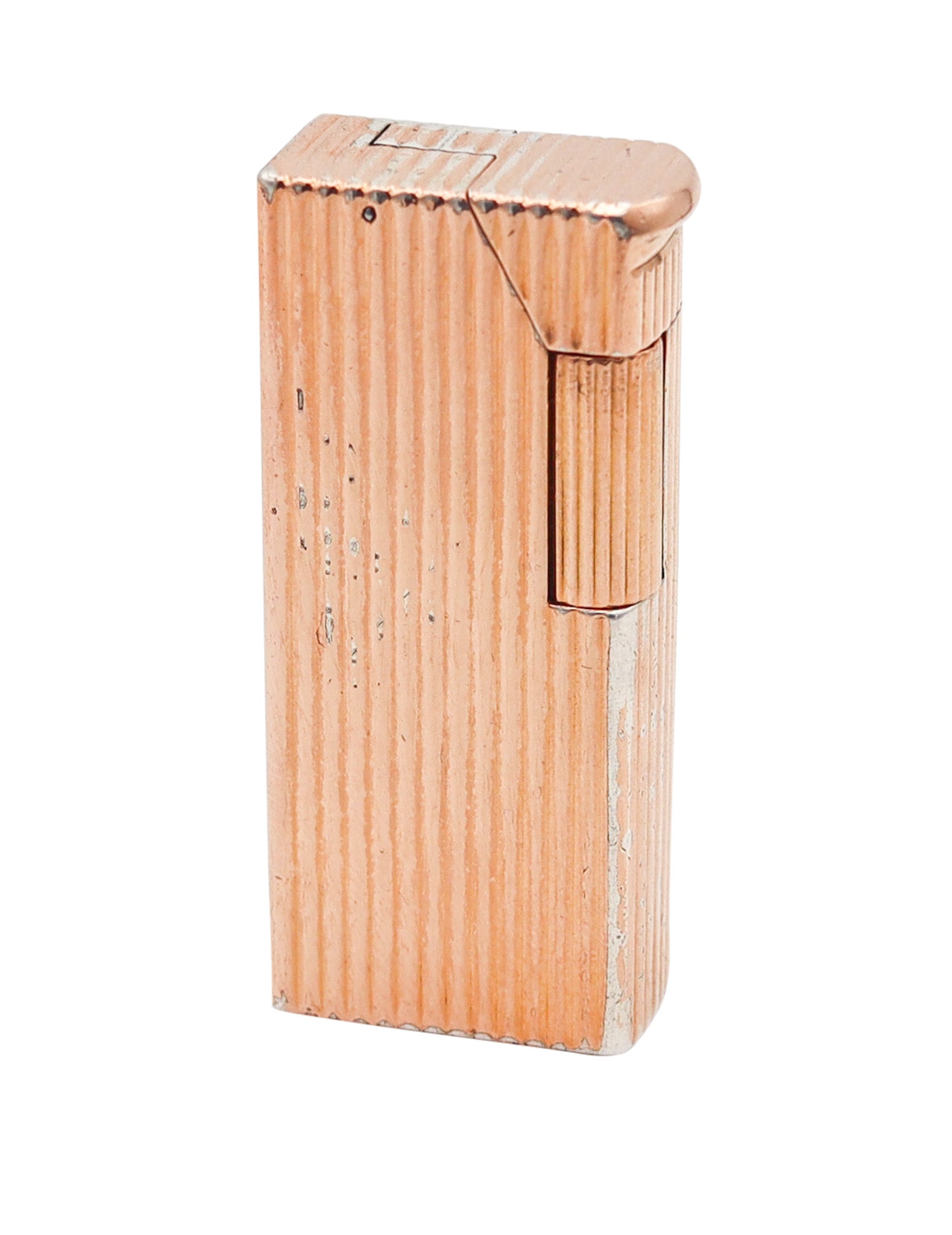 DUNHILL PARIS 1952 Aldunil Gas Pocket Lighter In 18kt Gold Vermeil .800 Silver