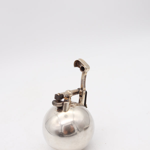 DUNHILL 1929 Ball Petrol Desk Lighter In Solid Polished .925 Sterling Silver