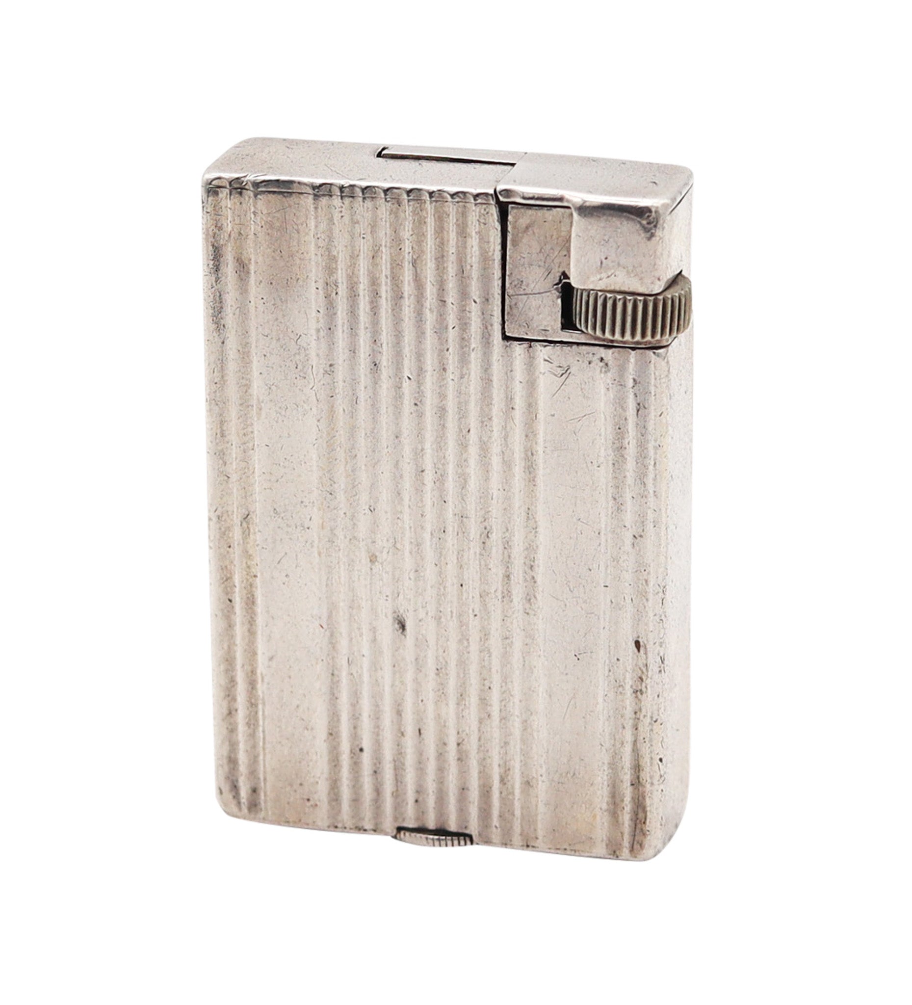 ALFRED DUNHILL Paris 1936 Art Deco The Handy / Savory Petrol Pocket Lighter