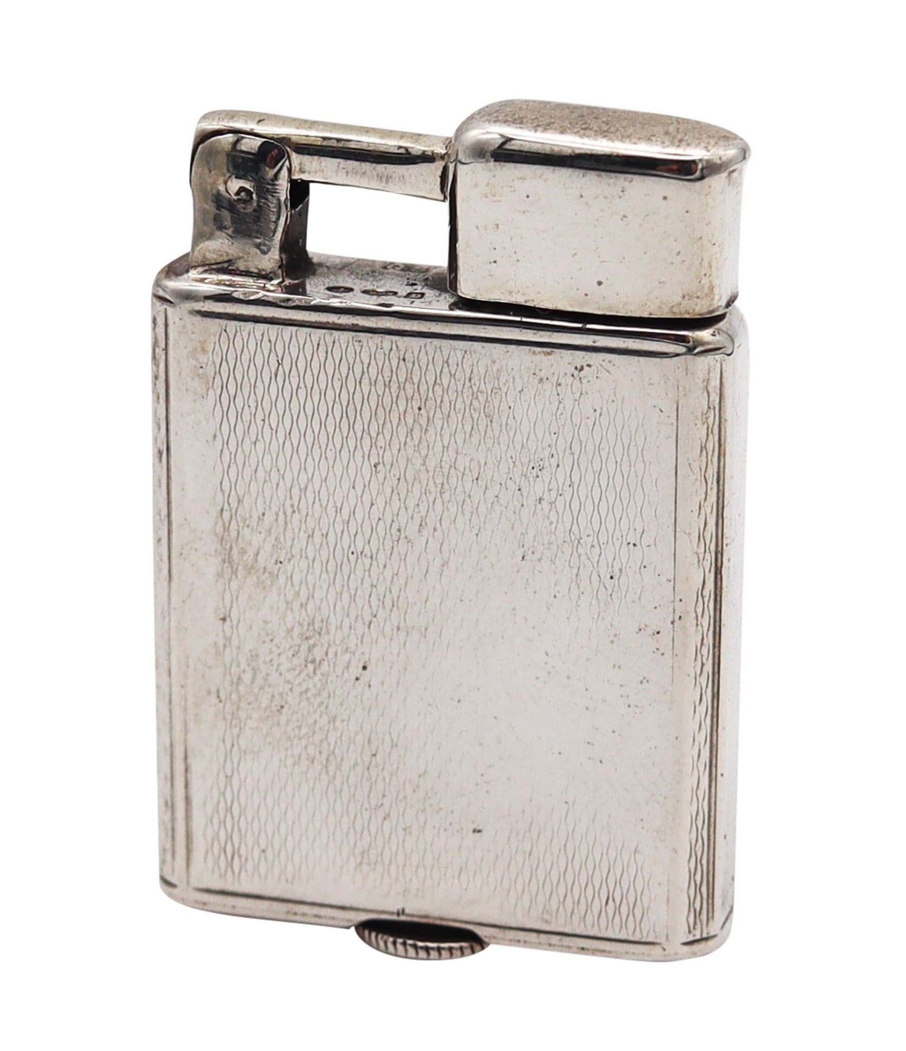 SARASTRO 1929 Pforzheim Deco Everest Pocket Lighter In .925 Sterling Silver