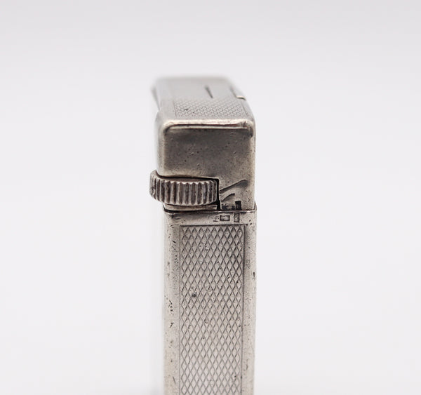 ALFRED DUNHILL Paris 1936 Art Deco Savory Petrol Pocket Lighter In .925 Sterling