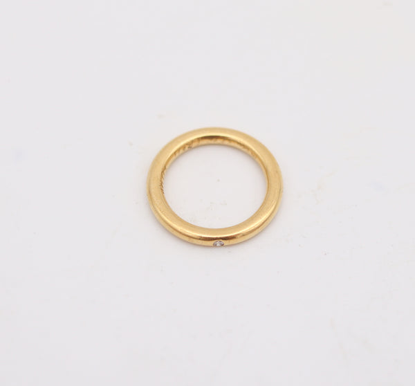 REINSTEIN ROSS Stackable Ring Band In 20Kt Yellow Gold With VS Diamond
