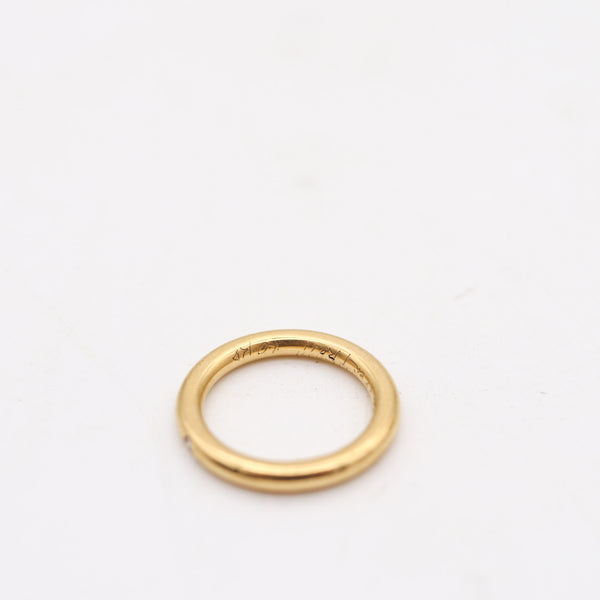 REINSTEIN ROSS Stackable Ring Band In 20Kt Yellow Gold With VS Diamond