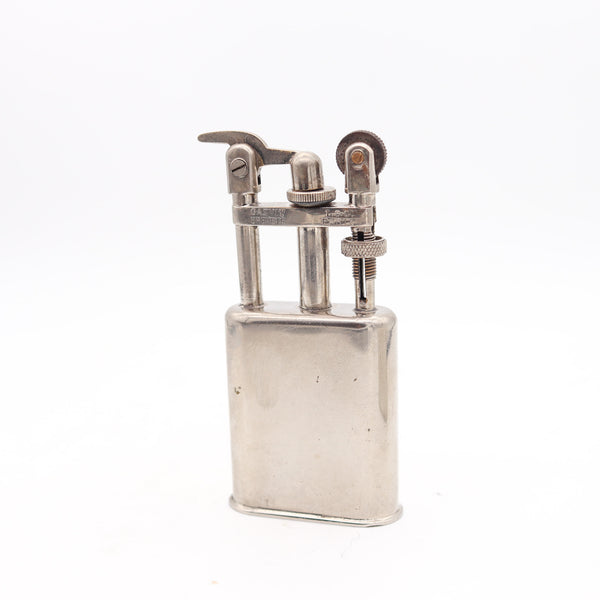GAZVIT Labat & Cannac Paris Art-Deco 1934 Desk Petrol Lighter Rare Screw Mechanism