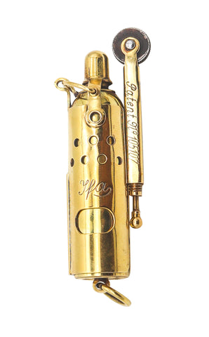 -IMCO Julius Meister 1000 Ifa Storm Thumbwheel Mechanical Lighter In Brass