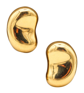 TIFFANY CO. 1980 Elsa Peretti Medium Beans Clips-On Earrings In 18Kt Yellow Gold