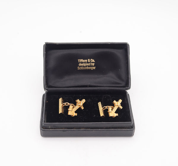 TIFFANY & CO. 1970 Jean Schlumberger Anchors Cufflinks In Solid 18Kt Yellow Gold