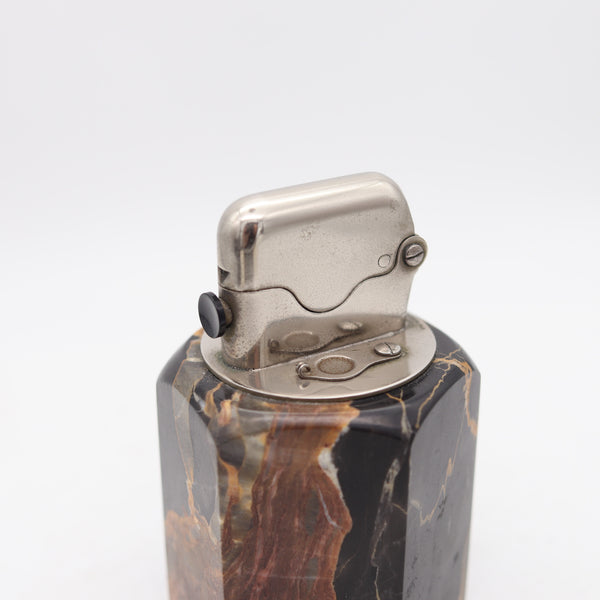 THORENS Swiss 1926 Art-Deco Design Portor Single Claw Marble Desk Petrol Lighter