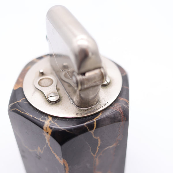 THORENS Swiss 1926 Art-Deco Design Portor Single Claw Marble Desk Petrol Lighter