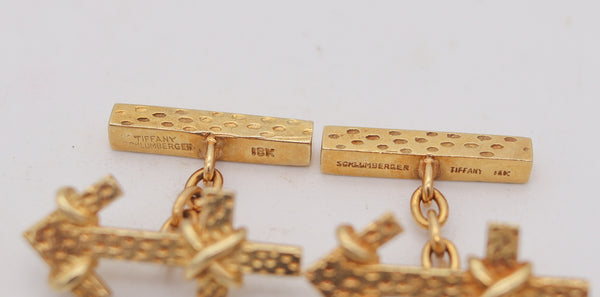 TIFFANY & CO. 1970 Jean Schlumberger Anchors Cufflinks In Solid 18Kt Yellow Gold