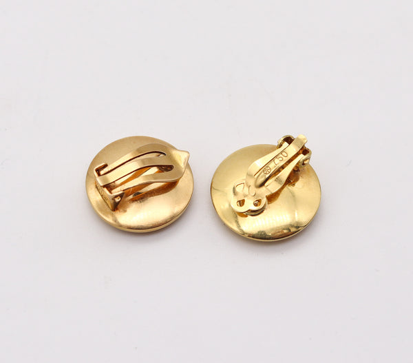 GEORG JENSEN 1960 Nanna Ditzel Clips-On Earrings In 18Kt Yellow Gold Model 1136C