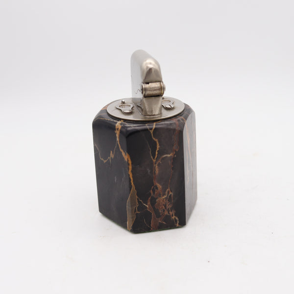 THORENS Swiss 1926 Art-Deco Design Portor Single Claw Marble Desk Petrol Lighter