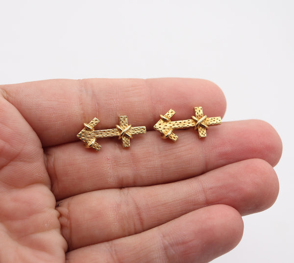 TIFFANY & CO. 1970 Jean Schlumberger Anchors Cufflinks In Solid 18Kt Yellow Gold