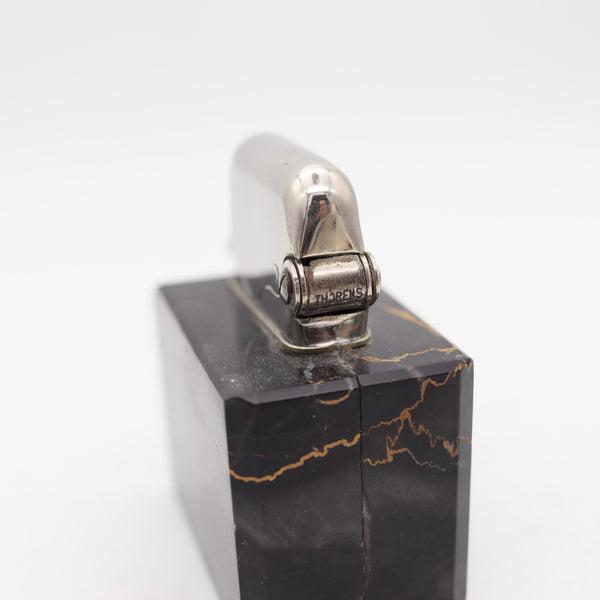 THORENS New York 1926 Art-Deco Design Portor Single Claw Marble Desk Petrol Lighter