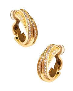 CARTIER Paris Trinity Earrings In 18Kt Yellow Gold With 1.64 Cwt. In Diamonds