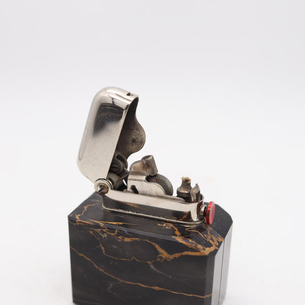 THORENS New York 1926 Art-Deco Design Portor Single Claw Marble Desk Petrol Lighter