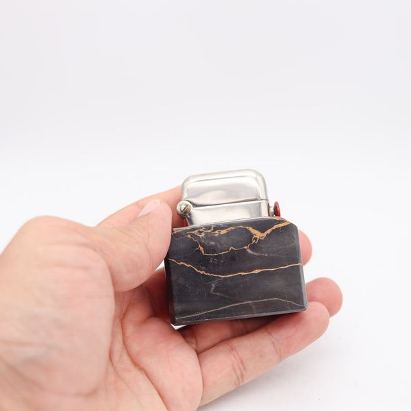 THORENS New York 1926 Art-Deco Design Portor Single Claw Marble Desk Petrol Lighter