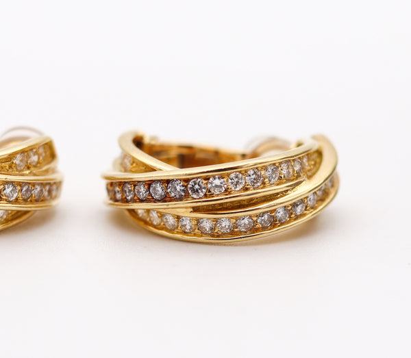 CARTIER Paris Trinity Earrings In 18Kt Yellow Gold With 1.64 Cwt. In Diamonds