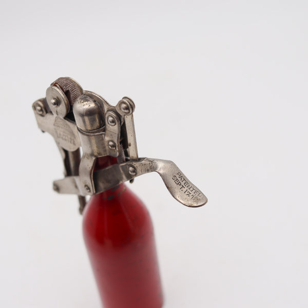 CAPITOL Industrial 1927-31 Desk Petrol Lighter In Steel With Red Lacquer