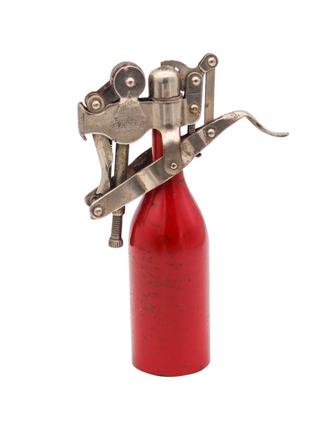 CAPITOL Industrial 1927-31 Desk Petrol Lighter In Steel With Red Lacquer