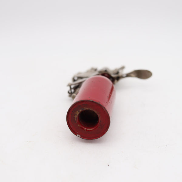 CAPITOL Industrial 1927-31 Desk Petrol Lighter In Steel With Red Lacquer