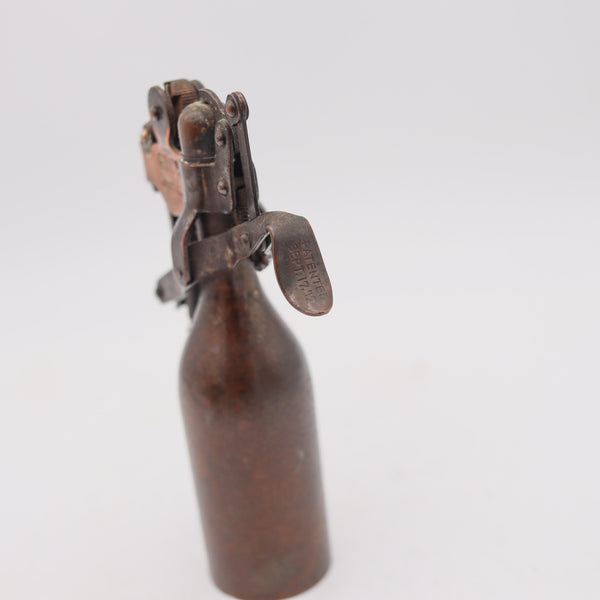 GERLACH BARKLOW & CO. Capitol Industrial 1912 Desk Petrol Lighter In Bronze