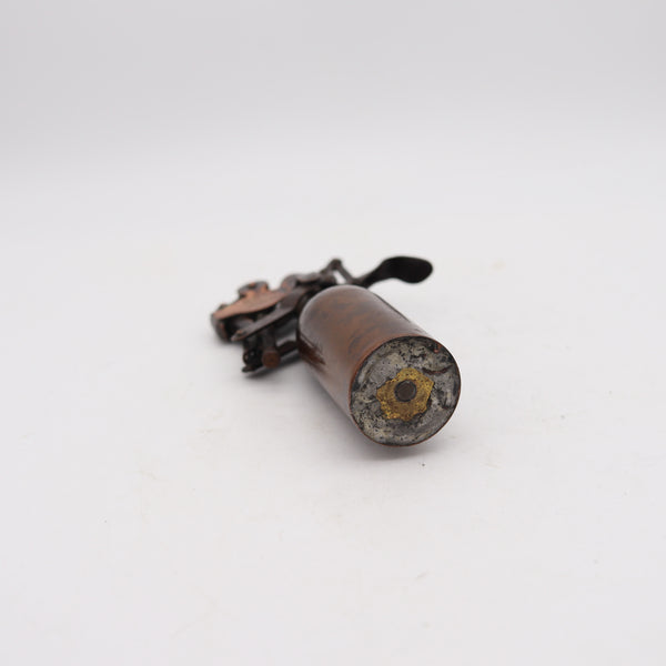 GERLACH BARKLOW & CO. Capitol Industrial 1912 Desk Petrol Lighter In Bronze