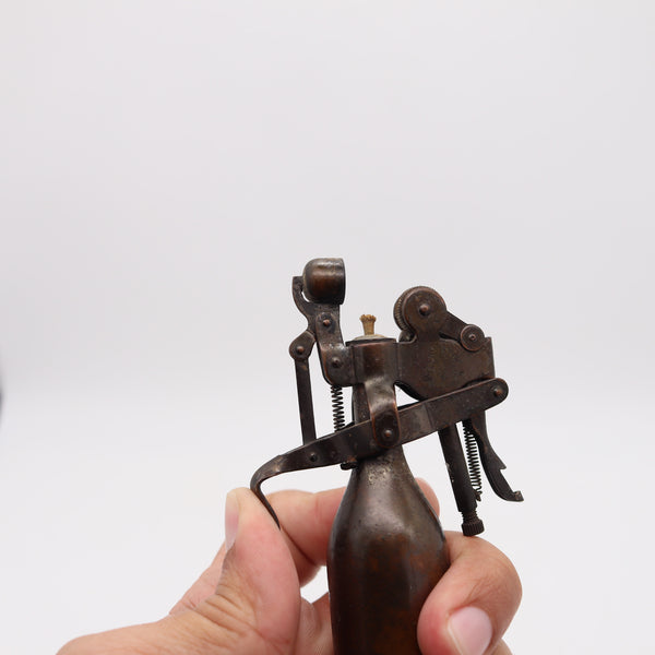 GERLACH BARKLOW & CO. Capitol Industrial 1912 Desk Petrol Lighter In Bronze
