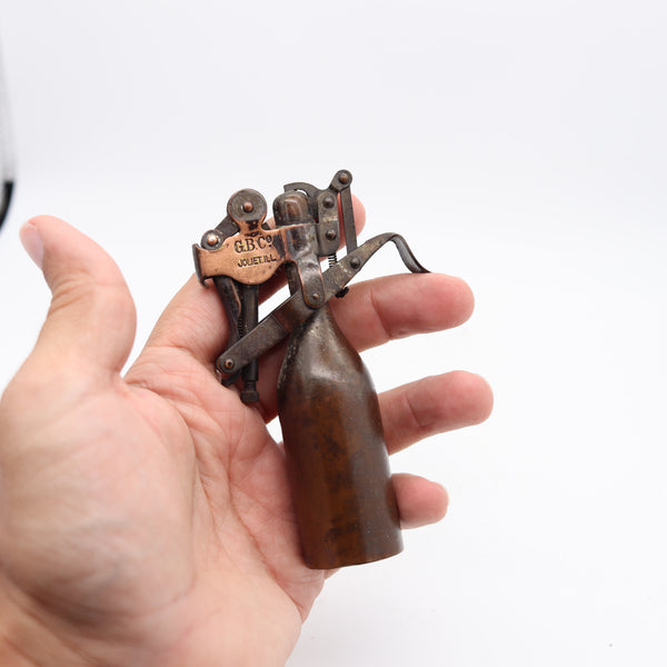 GERLACH BARKLOW & CO. Capitol Industrial 1912 Desk Petrol Lighter In Bronze