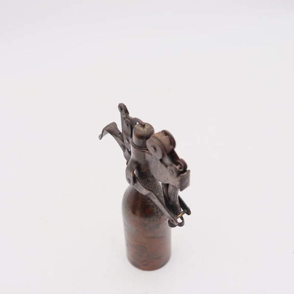 GERLACH BARKLOW & CO. Capitol Industrial 1912 Desk Petrol Lighter In Bronze
