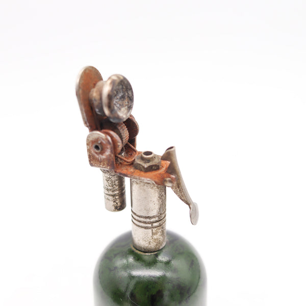 STRIKALITE 1935 Industrial Desk Petrol Lighter In Steel & Green Bakelite Plaskon