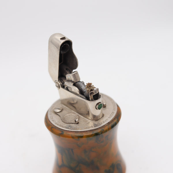 THORENS Swiss 1926 Art-Deco Bijou Small Single Claw Catalin Desk Petrol Lighter