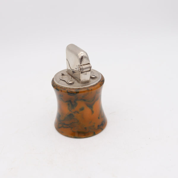 THORENS Swiss 1926 Art-Deco Bijou Small Single Claw Catalin Desk Petrol Lighter