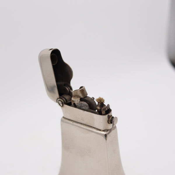 THORENS Swiss 1926 Art-Deco Single Claw Steel Flared Desk Petrol Lighter