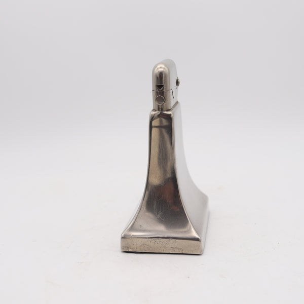 THORENS Swiss 1926 Art-Deco Single Claw Steel Flared Desk Petrol Lighter