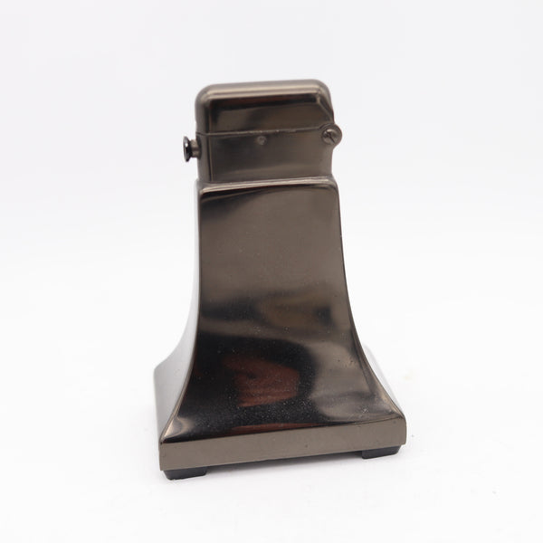 THORENS Swiss 1926 Art-Deco Double Claw Flared Desk Petrol Lighter Gun-Metal