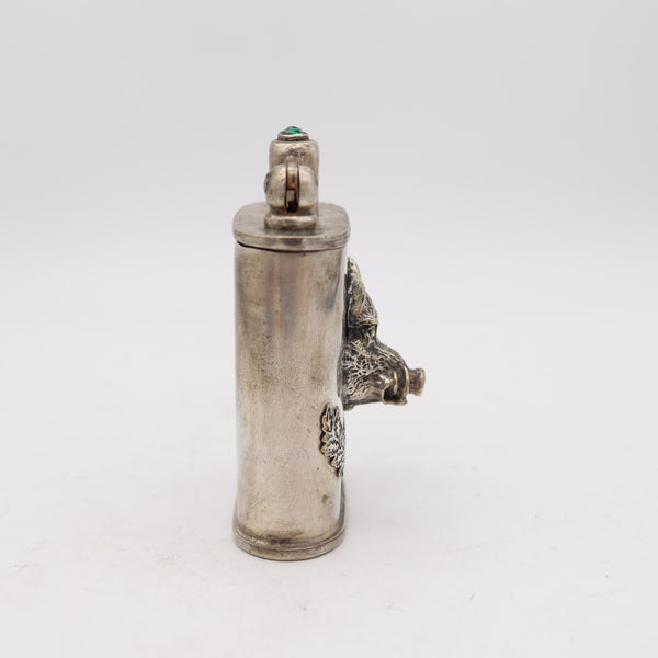 JOSEF SONSKOWSKI 1888 Table Petrol Lighter Adaptation In Silver-Plated Bronze