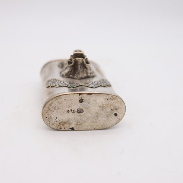 JOSEF SONSKOWSKI 1888 Table Petrol Lighter Adaptation In Silver-Plated Bronze
