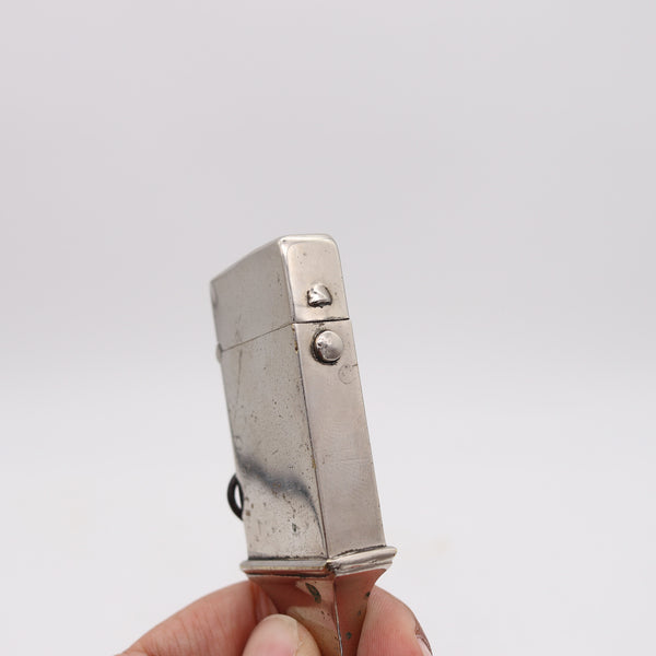 IMPERATOR 1905 Cigar Cutter & Petrol Lighter Combination In Steel Coated Bronze