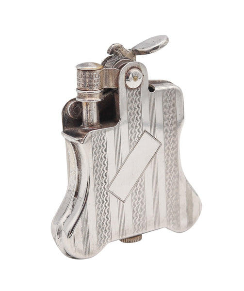 RONSON 1926 Art Deco Banjo Automatic Lighter In Barley Silver Plate Never Used