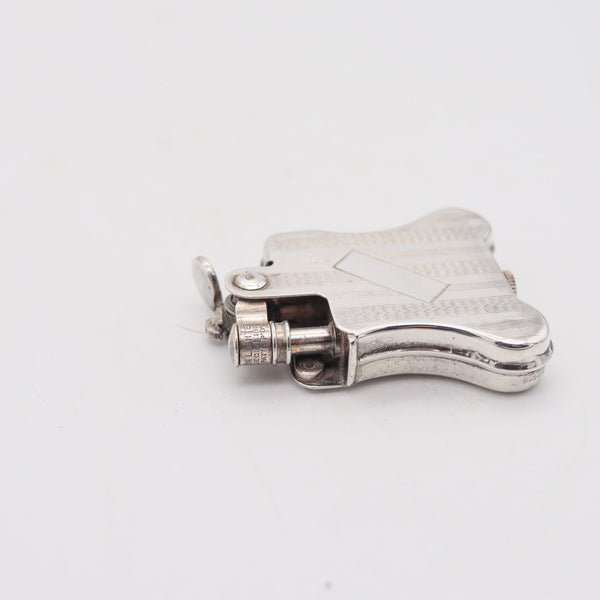 RONSON 1926 Art Deco Banjo Automatic Lighter In Barley Silver Plate Never Used