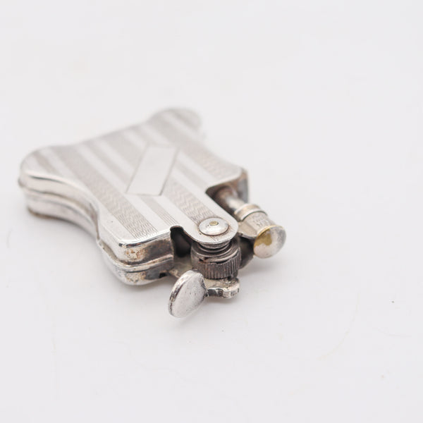 RONSON 1926 Art Deco Banjo Automatic Lighter In Barley Silver Plate Never Used