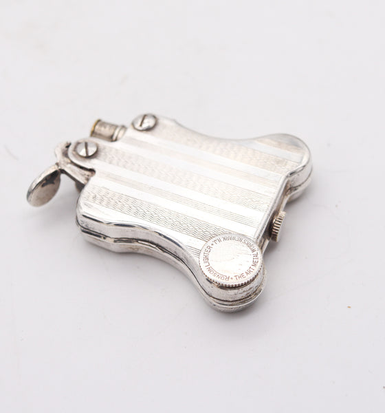 RONSON 1926 Art Deco Banjo Automatic Lighter In Barley Silver Plate Never Used