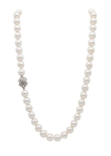 TIFFANY & CO. 2009 Signature Collection Pearls Necklace In 18Kt Gold Box & Papers