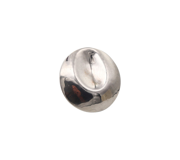 -Owe Johansson 1970 Finland Modernist Domed Ring in Solid .925 Sterling Silver