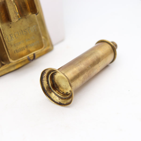 LE CUISTOT 1905 French Wall Semiautomatic Push Button Lighter In Polished Bronze