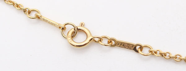 TIFFANY & CO 1979 Elsa Peretti Large David's Star Long Necklace in 18Kt Yellow Gold