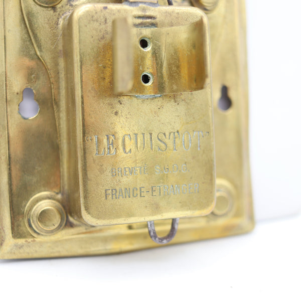 LE CUISTOT 1905 French Wall Semiautomatic Push Button Lighter In Polished Bronze