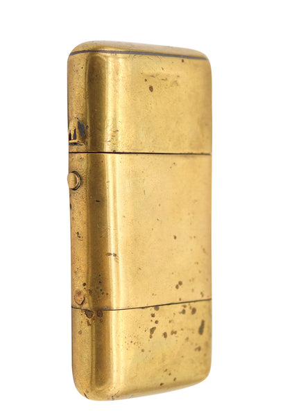 PROTOTYPE 1920 British Rasp Rack & Pinion Petrol Lighter In Brass Rare Mechanism