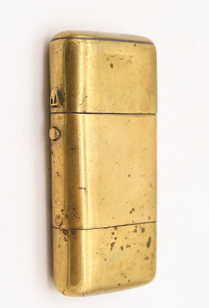 PROTOTYPE 1920 British Rasp Rack & Pinion Petrol Lighter In Brass Rare Mechanism